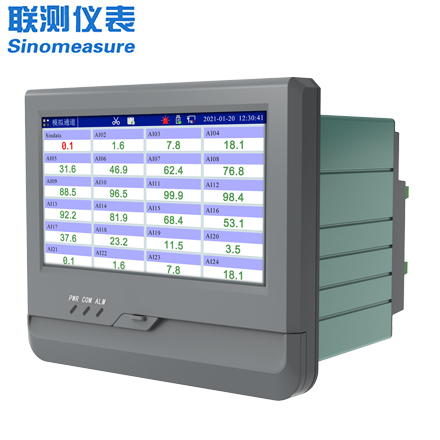 聯(lián)測_SIN-R8000A_(觸摸屏)0.5S高速采集_1-24路可選_7英寸無紙記錄儀__溫度_壓力_多種參數(shù)